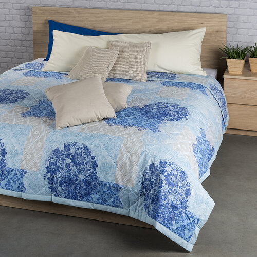 Narzuta na łóżko Ottorino niebieski, 160 x 220 cm