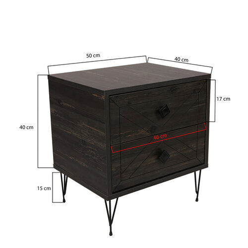Nočný stolík Luna Dark Brown