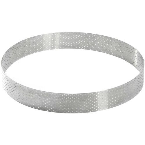 Inel de tort perforat cadru rotund De Buyer 3098.09, 24,5 cm, oțel inoxidabil