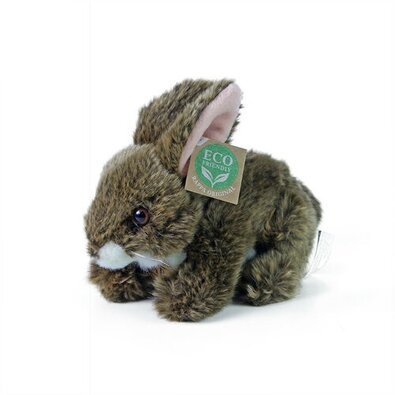 Rappa Plush ležeči zajec rjav, 17 cm
