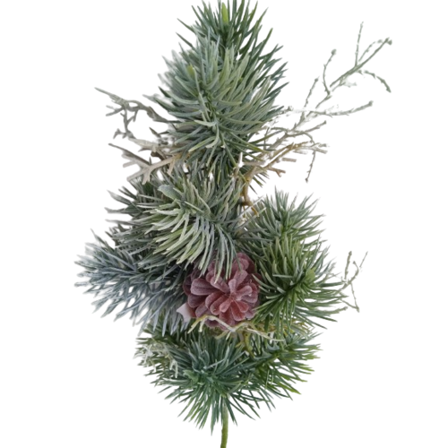 Gałązka oszroniona sosna, 46 cm