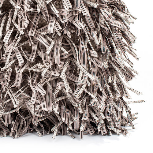 Povlak na polštářek Shaggy stříbrná, 45 x 45 cm