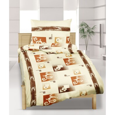 Pościel z kory Wzorzec beżowy, 140 x 200 cm, 70 x 90 cm