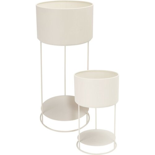 Set de suporturi metalice pentru flori Navellialb, 2 buc.