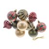 Set de decorațiuni de Crăciun London mix, 10bucăți, 5 cm, plastic