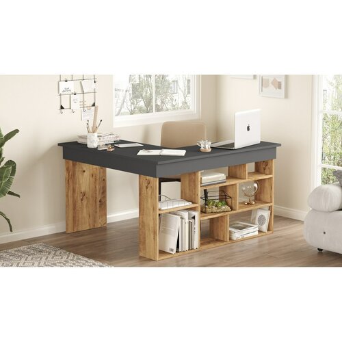 Schreibtisch Cilo Anthracite and Atlantic Pine