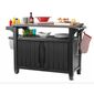 Keter Multifunkcionális kerti grillasztal UNITY XL270l grafit, 134 x 52 x 90 cm