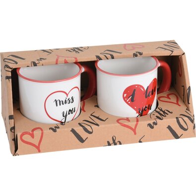 2-delni komplet vrčev Miss you, 200 ml