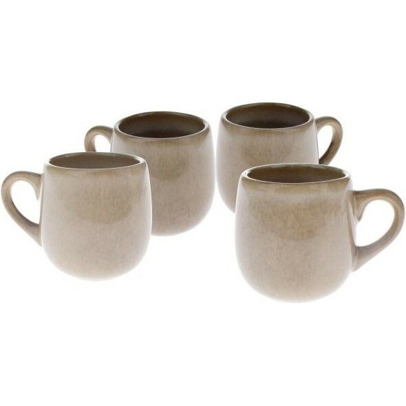 Zestaw 4 ceramicznych kubków Warm 100 ml, beżowy