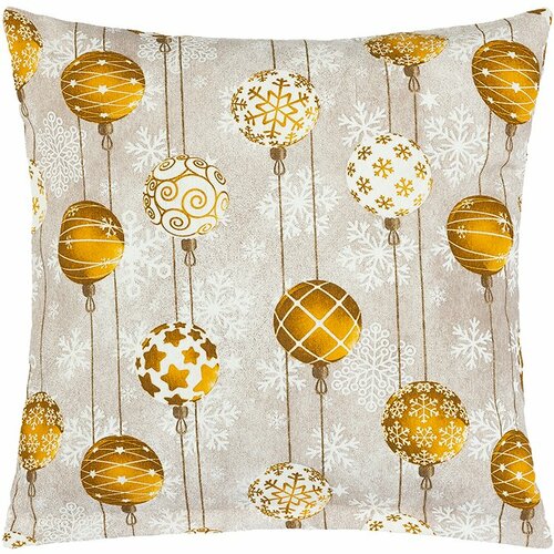 Bellatex – świąteczna poduszka z poszewką„Świąteczna bombka”, 40 × 40 cm