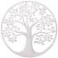 Kovová nástenná dekorácia Strom života, biela, 40 x 1 x 40 cm