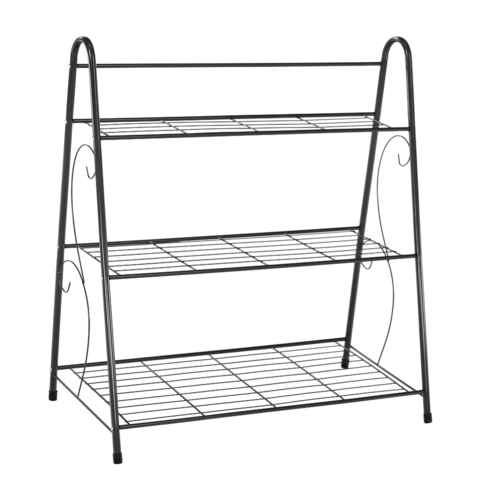 Kovový regál Veruma, tmavě šedá