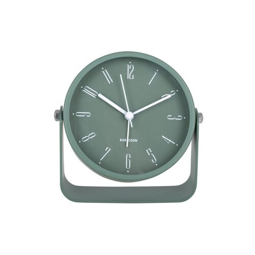 Karlsson 5989GR design ébresztőóra zöld, átmérő 12 cm