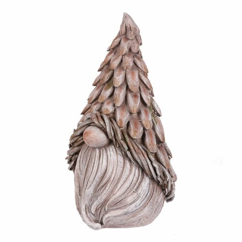 Decorațiune de grădină cap de pitic, gri, 24 x 21 x 43 cm