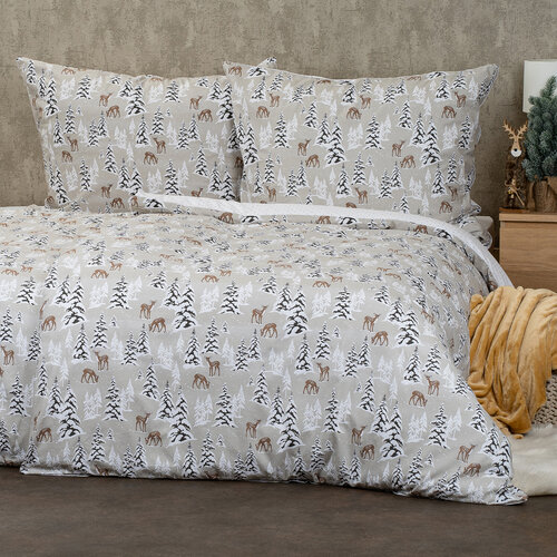 Lenjerie de pat din bumbac 4Home Christmas forest , 140 x 220 cm, 70 x 90 cm