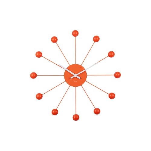 Karlsson 5977OR designerski zegar ścienny pomarańczowy, średnica 40 cm