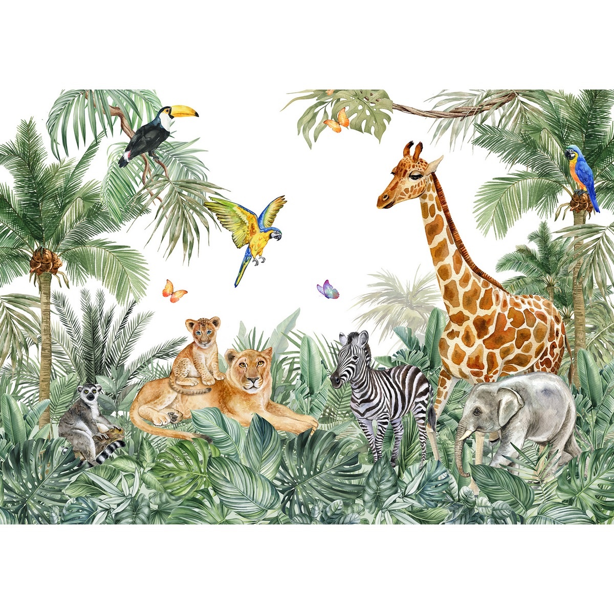 Fototapeta XXL Jungle 360 x 254 cm, 4 części