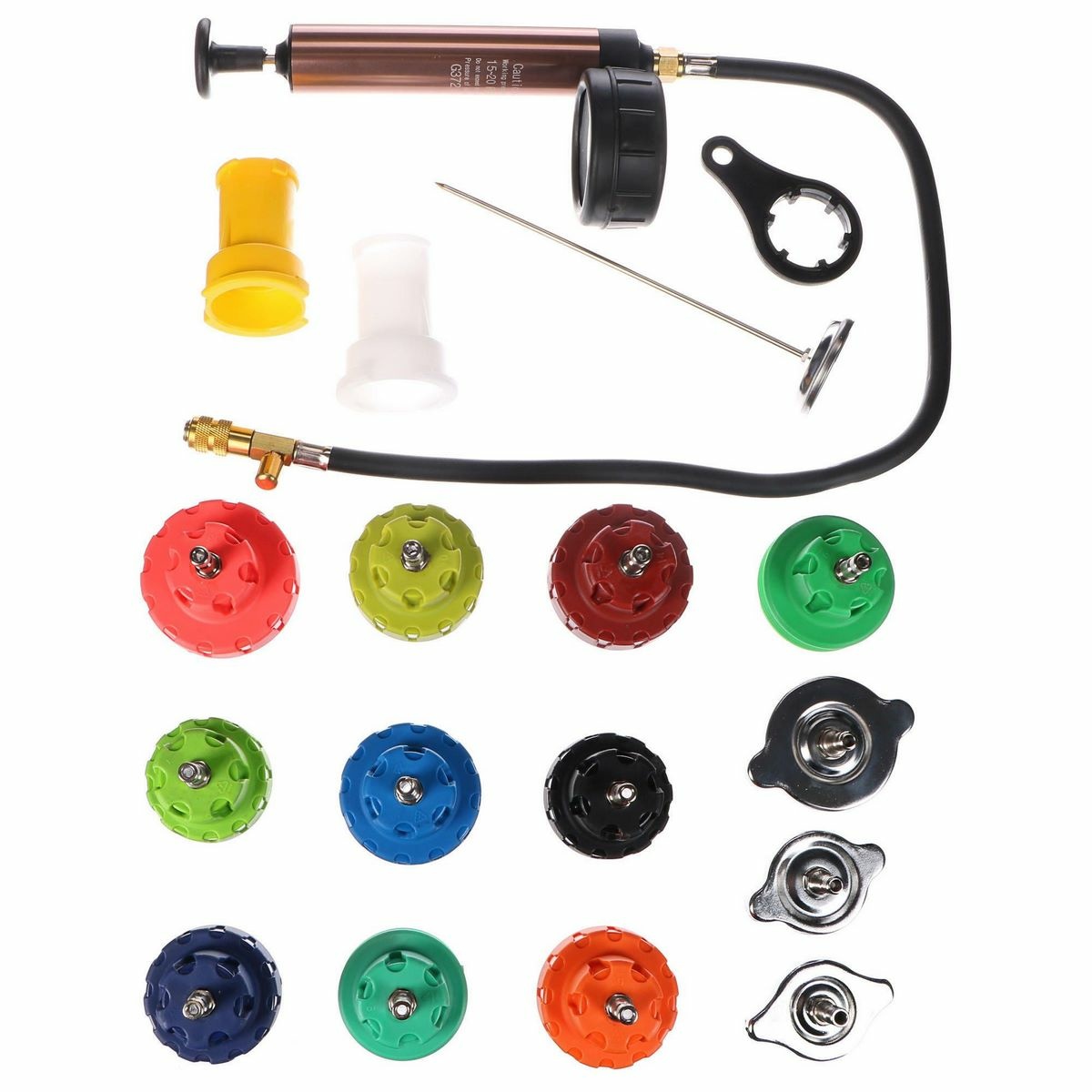 Sixtol Set de testare a sistemului de răcireMECHANIC COOLING TESTER 18, 0-2,5 bar, 18 buc