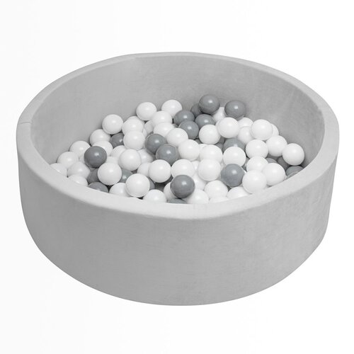 Piscină uscată pentru copii cu bile New Baby, gri