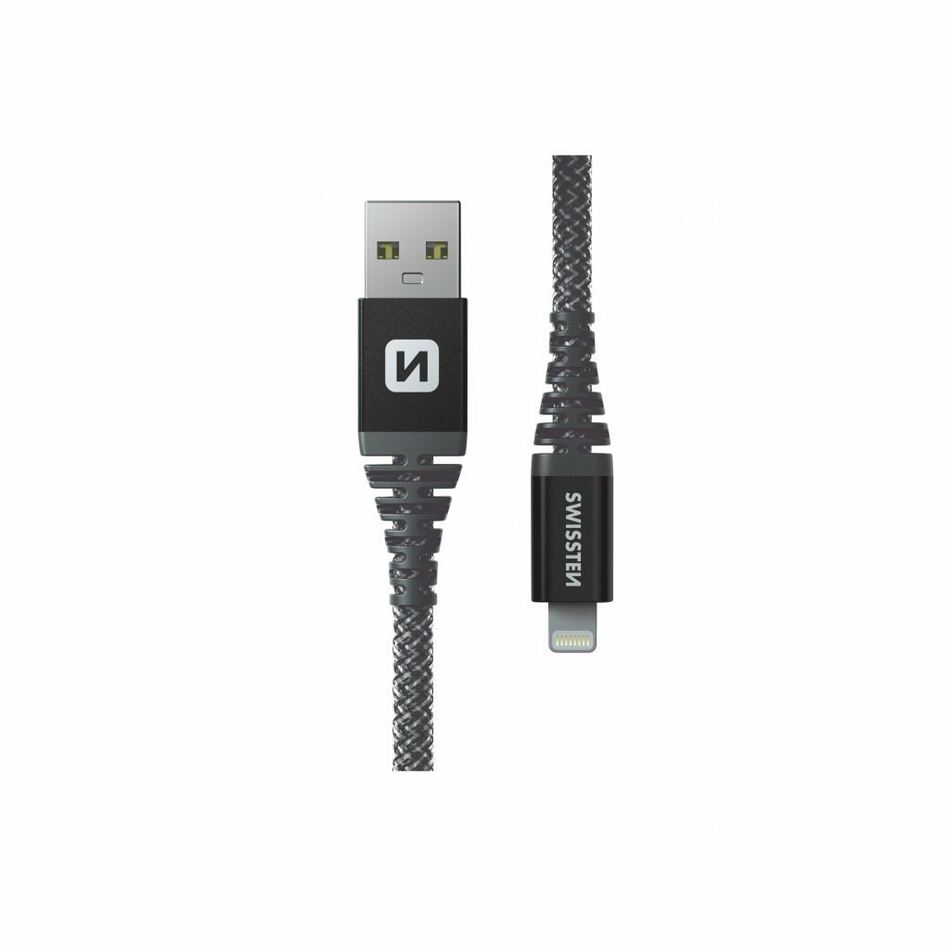 Obrázok SWISSTEN Nabíjací kábel kevlarový USB Lightning, 1,5 m