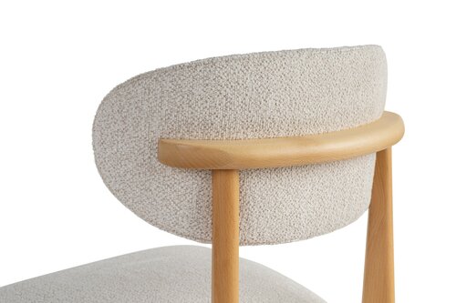 Set de scaune de sufragerie Lionte White and LightOak, 2 buc.