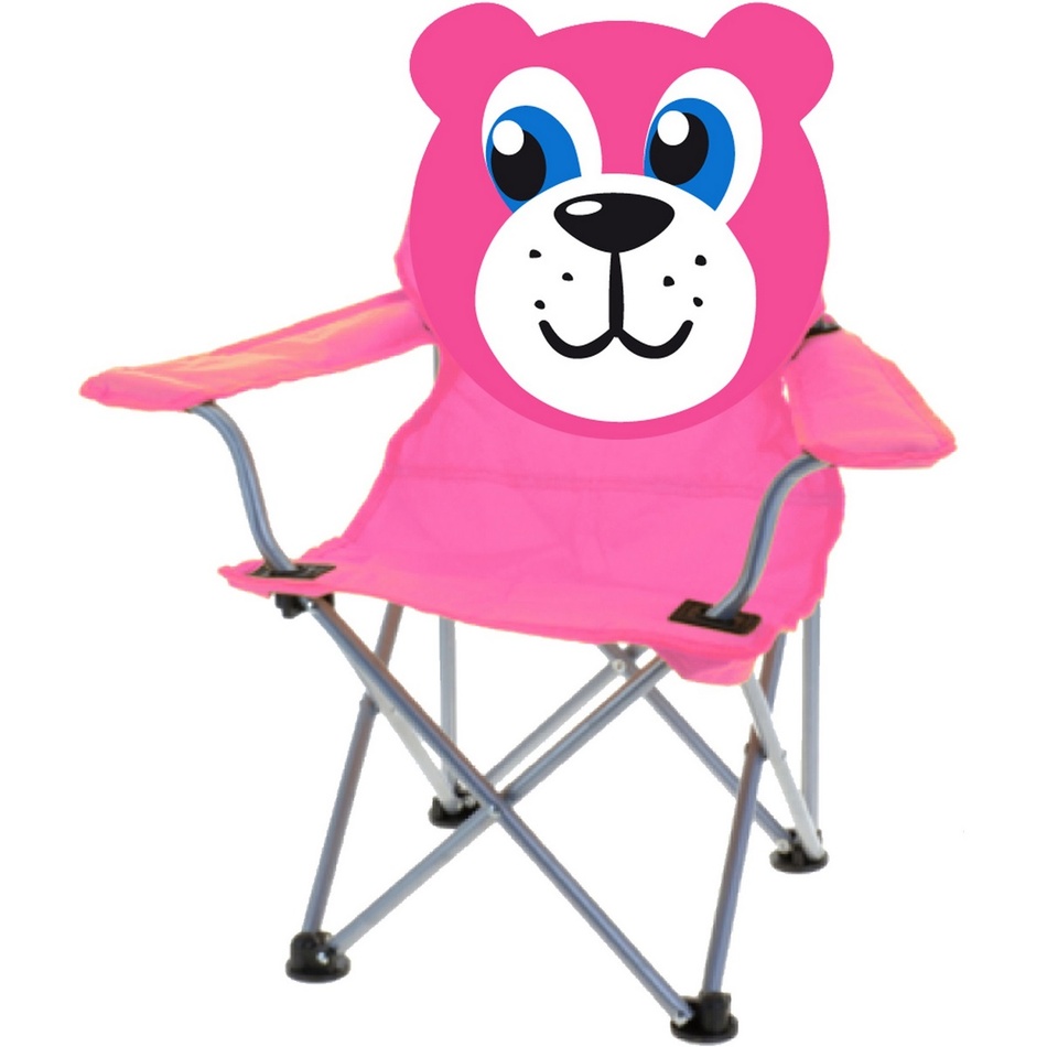 Detská skladacia stolička Teddy, ružová