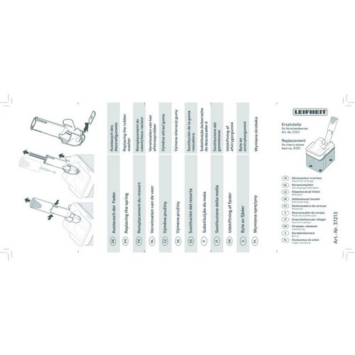 Set Leifheit de 3 tampoane de cauciuc și arcpentru Cherrymat 3.0 aparat de scos sâmburi 37213
