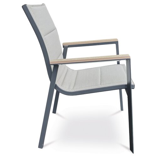 Autronic Záhradná stolička, hliník, textil,béžová, A ZC-S1110 BK