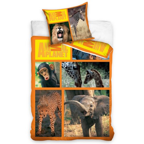 Pościel bawełniana Animal Planet – Safari, 140 x 200 cm, 70 x 80 cm