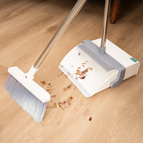 4Home Besen und Kehrschaufel mit Stiel Faulenzer