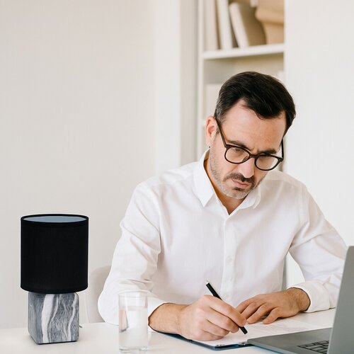 Rabalux 74068 stolná lampa Nalisa, hranatá, čiernačierna