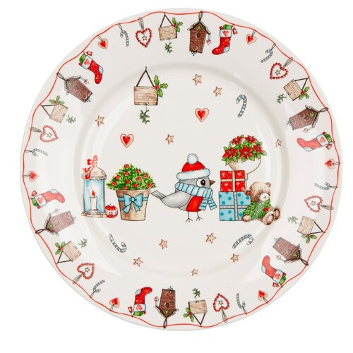 Altom Porcelánový talíř Holly Christmas 19 cm, 2 ks