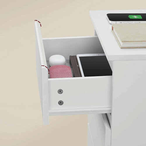 Noční stolek SMART s elektrickou zásuvkou a USB