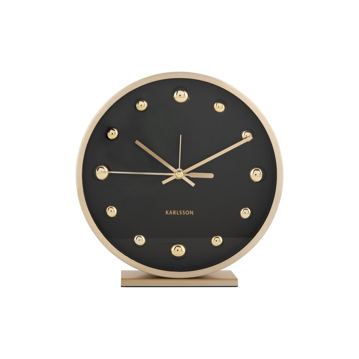 Karlsson 5970BK designové stolní hodiny/budík černá, pr.  16 cm - thumb (1)