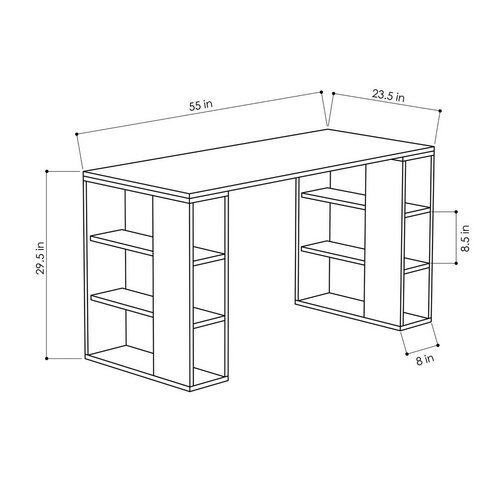 Pracovní stůl Colmar White and Oak