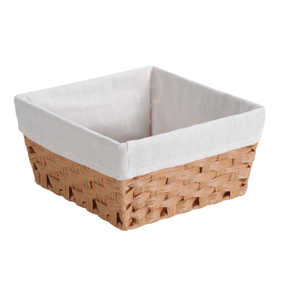 Kesper 17842 Kosz do przechowywania z wkładką tekstylną, 28,5 x 28,5 x 14,5 cm