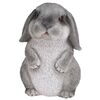 Polyresinová dekorace sedící králík Bunn šedá, 15 cm