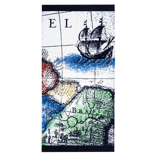 4Home Plážová osuška Mapa, 75 x 150 cm