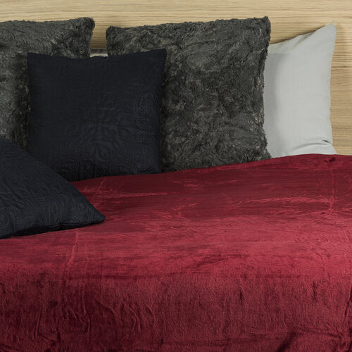 Koc XXL / Narzuta na łóżko czerwony, 200 x 220 cm