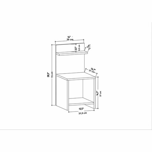 Noční stolek Ullman Anthracite