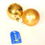 Koule s vločkami zlatá, pr. 8 cm, sada 2 ks, zlatá