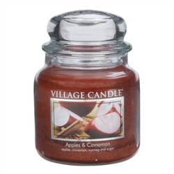 Village Candle Vonná svíčka Jablko a skořice  - Apple Cinnamon, 397 g