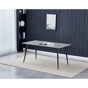 Esstisch 160 x 90 cm, grauer Marmor