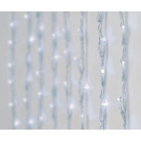 Hulló eső karácsonyi fényfüggöny, 2 x 1 m, 220 LED-es, hideg fehér Hulló eső karácsonyi fényfüggöny, 2 x 1 m, 220 LED-es, hideg fehér