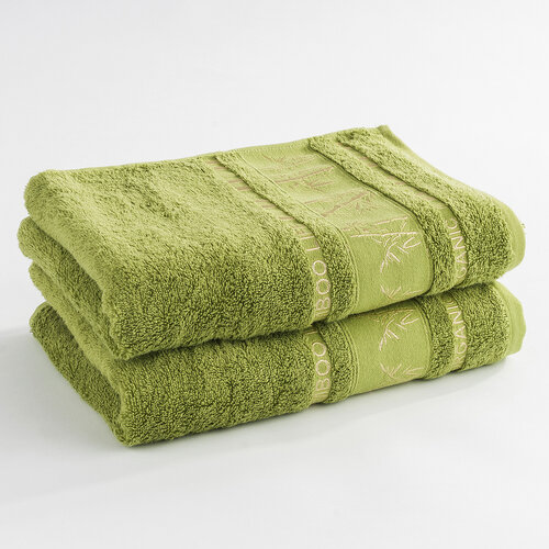 Ręcznik Bamboo life zielony, 2 szt. 50 x 90 cm