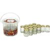 Set 14 borcane de conservare, 195 ml +găleată din plastic, 5,7 l