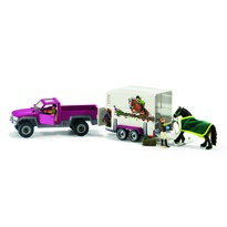Schleich - Pick-up cu remorcă și cal, 51,5 cm Schleich - Pick-up cu remorcă și cal, 51,5 cm
