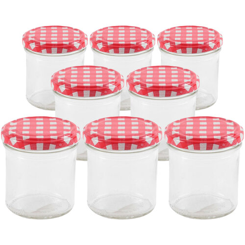 Orion Komplet zavarovnih kozarcev z pokrovom Laura0,165 l, 8 kos