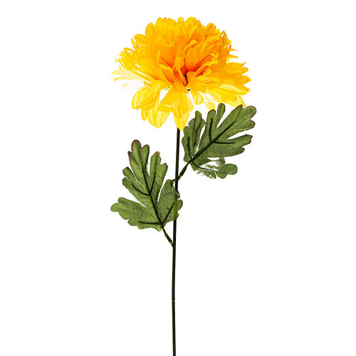 Floare artificială Crizantemă 50 cm, galben