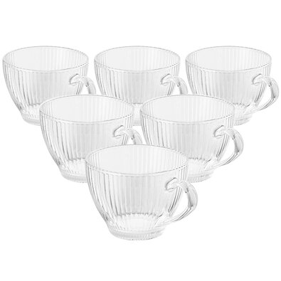 Altom Selena 390 ml-es üveg bögrék készlet, 6 db